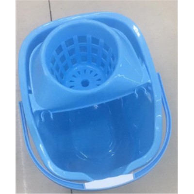 好太太 0213 塑料制品 拖把桶清潔桶手壓拖布墩布擠水桶拖擰干水桶居家好用手提桶拖地桶 天空藍(lán)
